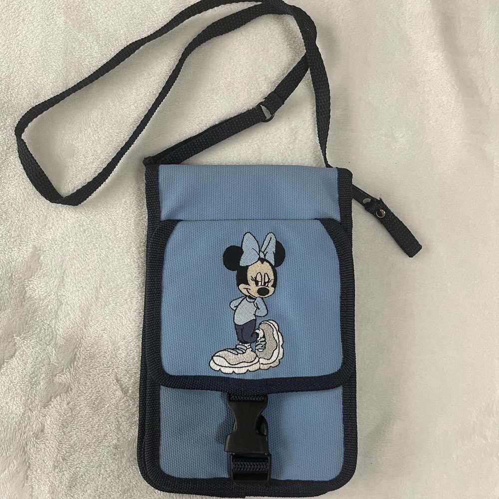 Vintage Minnie Mouse Blue Crossover Wallet Bag